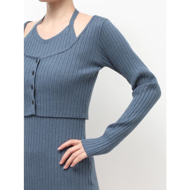 レイヤードホルターネックミニワンピース | EVRIS | 詳細画像43 