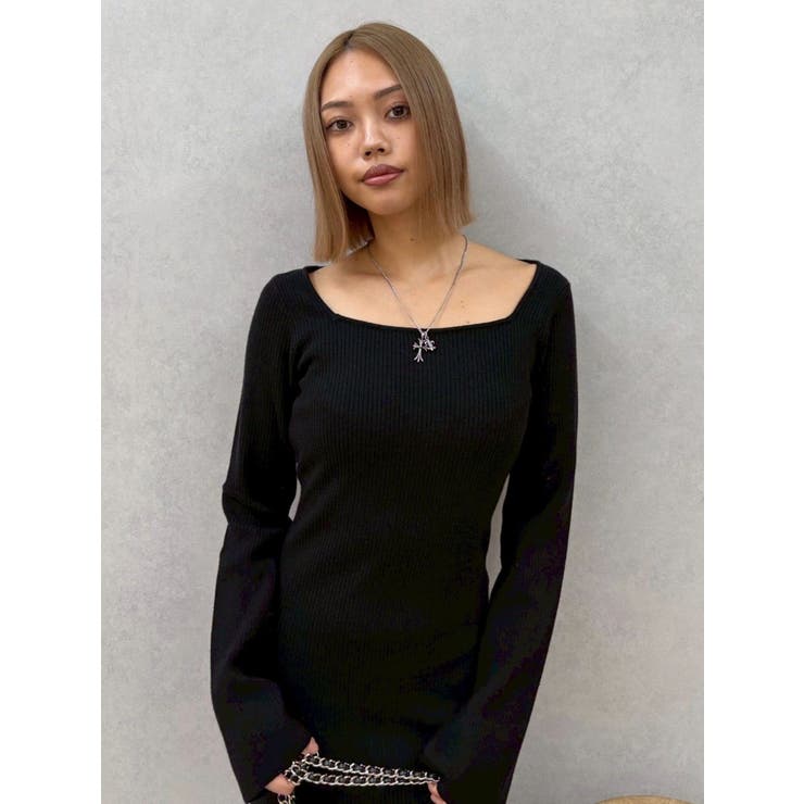 バックリボンロングニットワンピース | EVRIS | 詳細画像27 