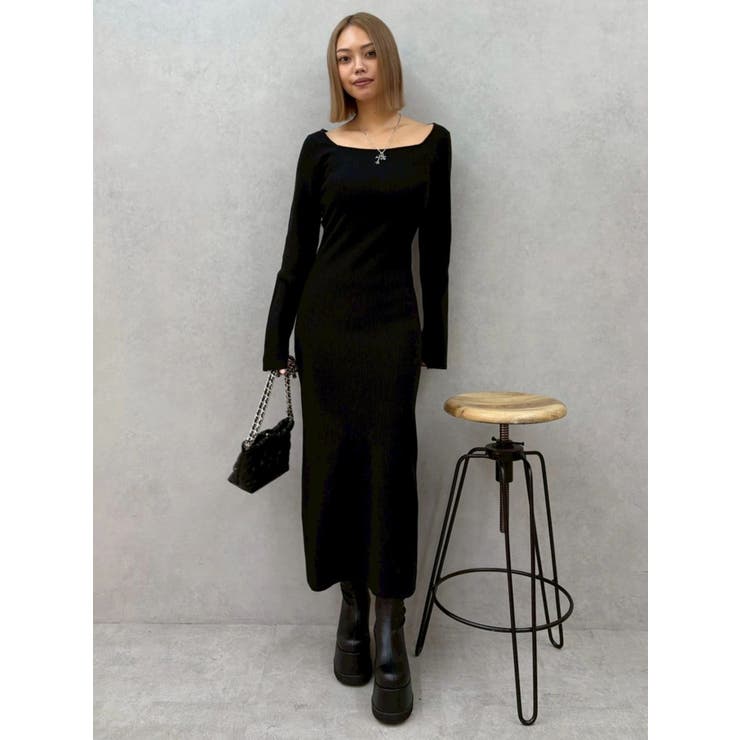 バックリボンロングニットワンピース | EVRIS | 詳細画像28 