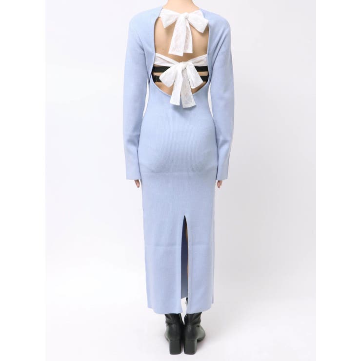 バックリボンロングニットワンピース | EVRIS | 詳細画像40 