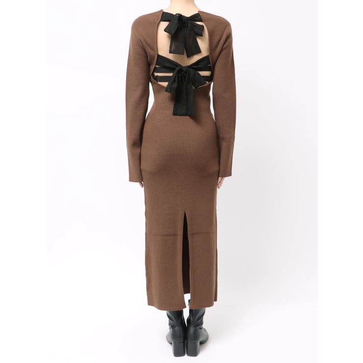 バックリボンロングニットワンピース | EVRIS | 詳細画像41 