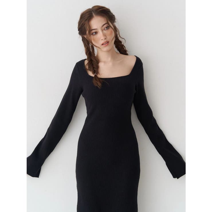 バックリボンロングニットワンピース | EVRIS | 詳細画像5 