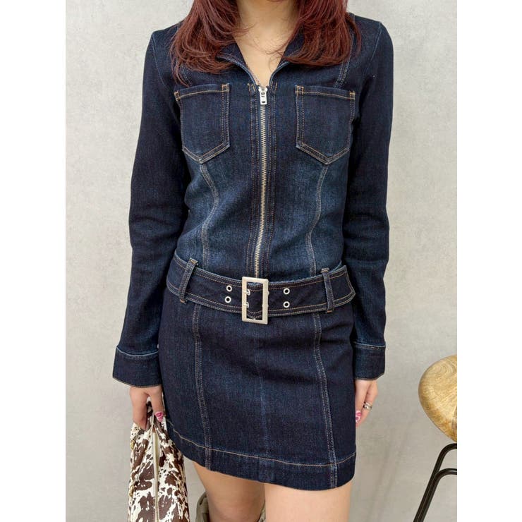 ストレッチデニムシャツミニワンピース | EVRIS | 詳細画像11 