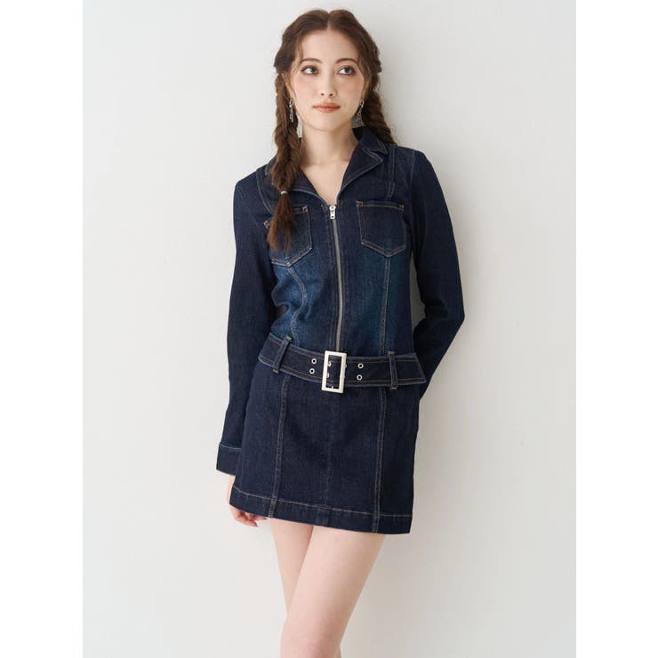 ストレッチデニムシャツミニワンピース | EVRIS | 詳細画像14 