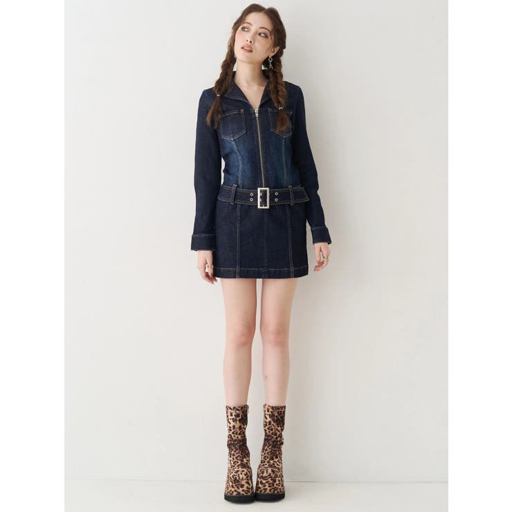 ストレッチデニムシャツミニワンピース | EVRIS | 詳細画像18 