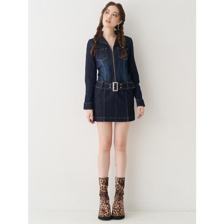 ストレッチデニムシャツミニワンピース | EVRIS | 詳細画像2 