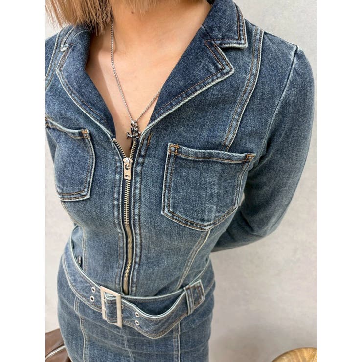 ストレッチデニムシャツミニワンピース | EVRIS | 詳細画像21 