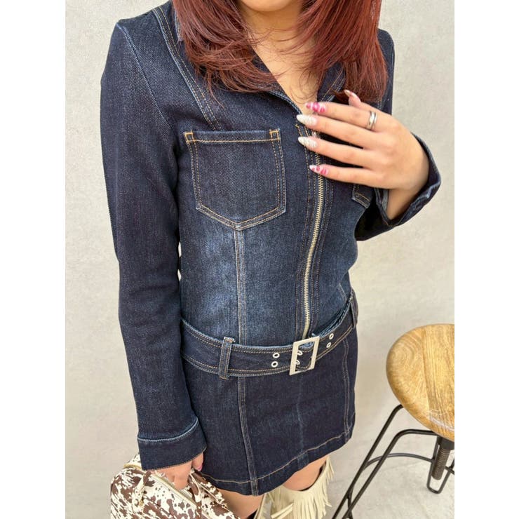 ストレッチデニムシャツミニワンピース | EVRIS | 詳細画像31 