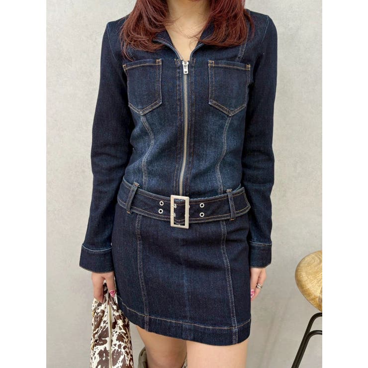 ストレッチデニムシャツミニワンピース | EVRIS | 詳細画像33 