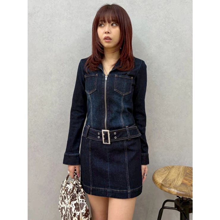 ストレッチデニムシャツミニワンピース | EVRIS | 詳細画像34 