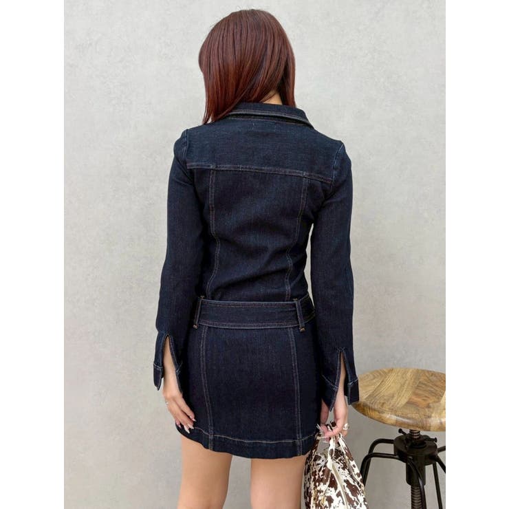 ストレッチデニムシャツミニワンピース | EVRIS | 詳細画像36 