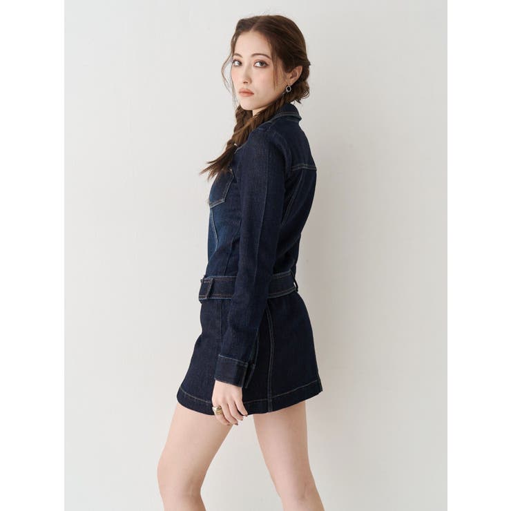 ストレッチデニムシャツミニワンピース | EVRIS | 詳細画像5 