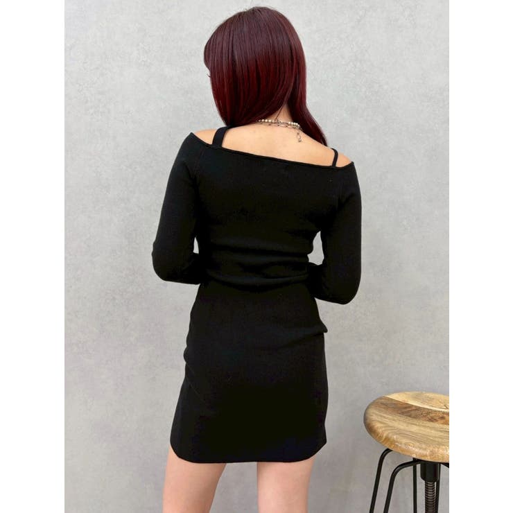 カットアウトニットミニワンピース | EVRIS | 詳細画像14 