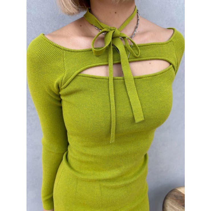 カットアウトニットミニワンピース | EVRIS | 詳細画像37 