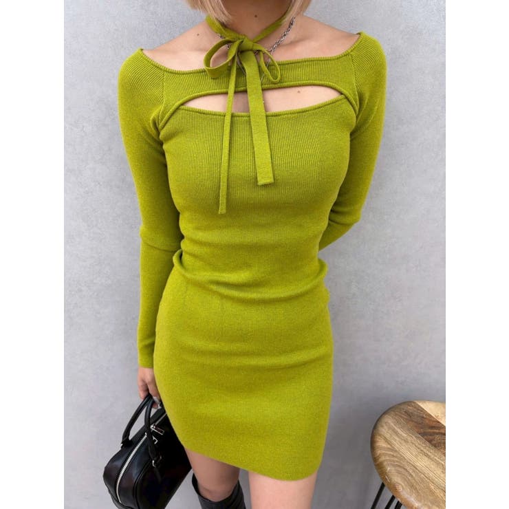 カットアウトニットミニワンピース | EVRIS | 詳細画像38 