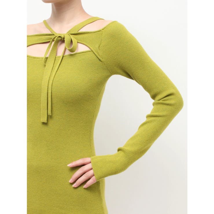 カットアウトニットミニワンピース | EVRIS | 詳細画像48 