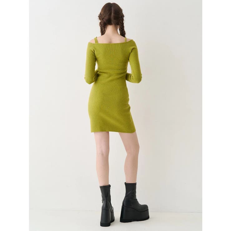 カットアウトニットミニワンピース | EVRIS | 詳細画像6 