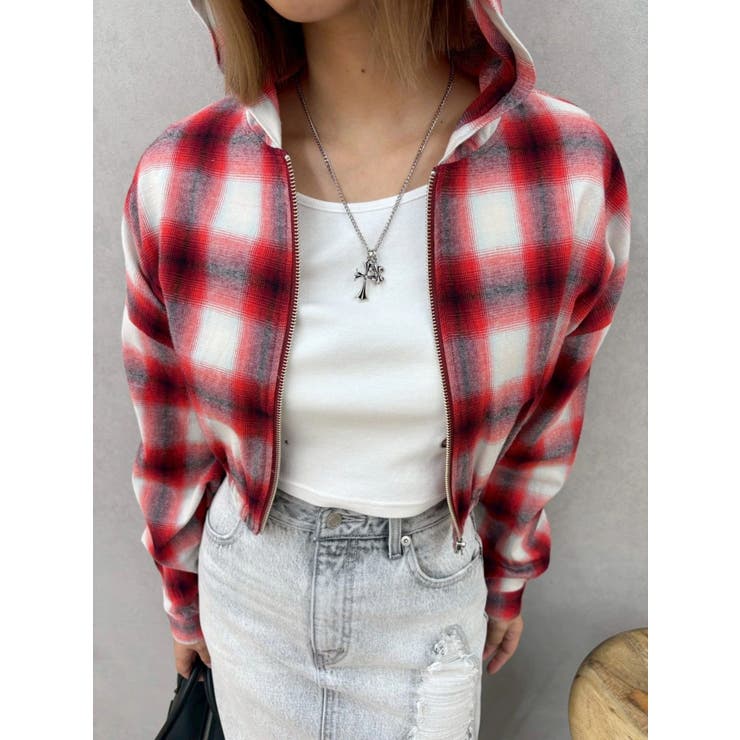 フードチェックショートシャツ | EVRIS | 詳細画像10 