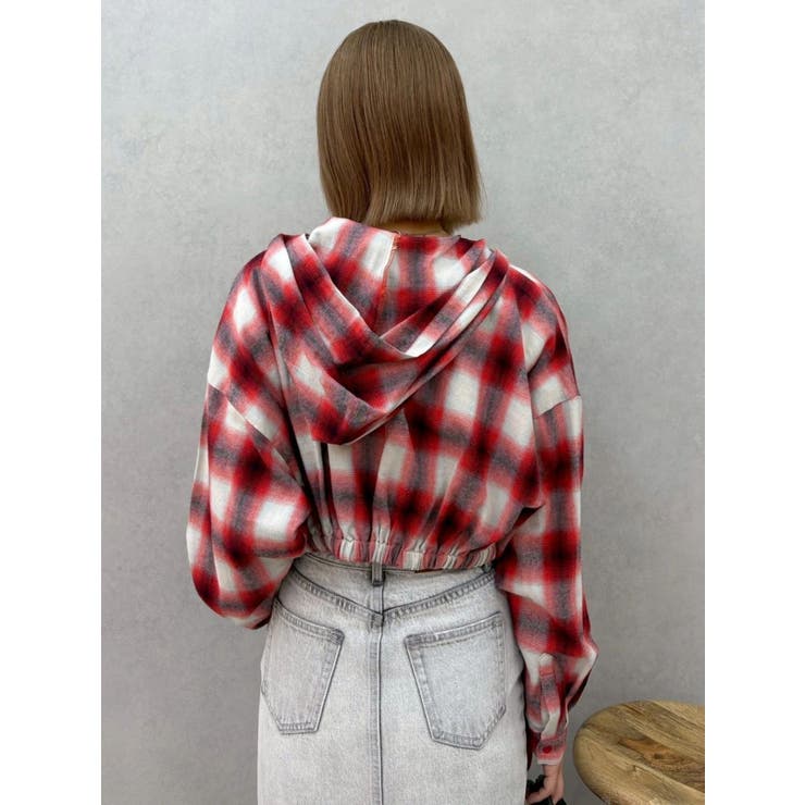 フードチェックショートシャツ | EVRIS | 詳細画像14 