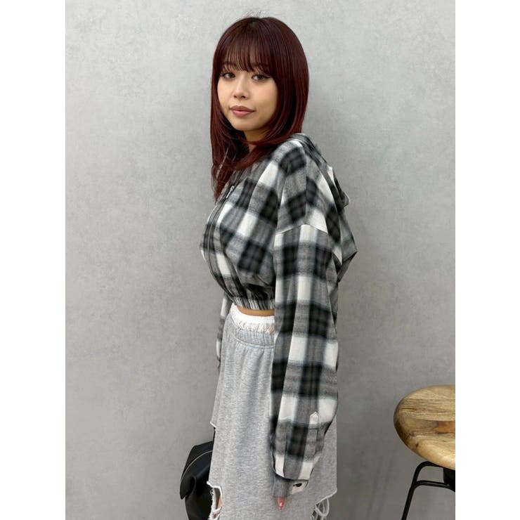 フードチェックショートシャツ | EVRIS | 詳細画像21 