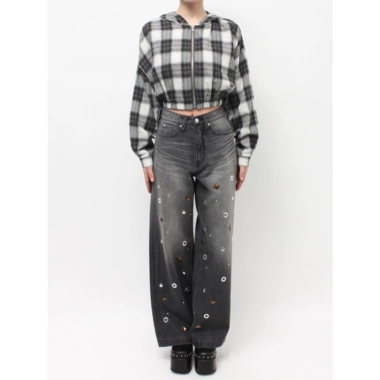 フードチェックショートシャツ | EVRIS | 詳細画像34 