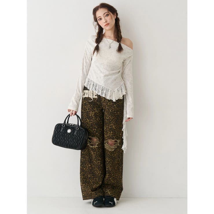 グラフィックワイドパンツ | EVRIS | 詳細画像4 