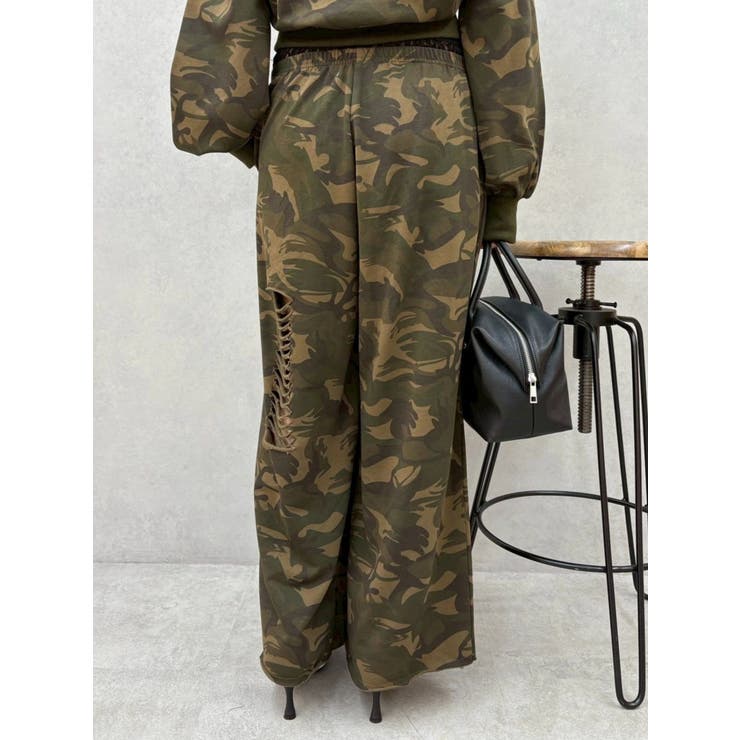 レースドッキングダメージスウェットワイドパンツ【セットアップ着用可能】 | EVRIS | 詳細画像22 