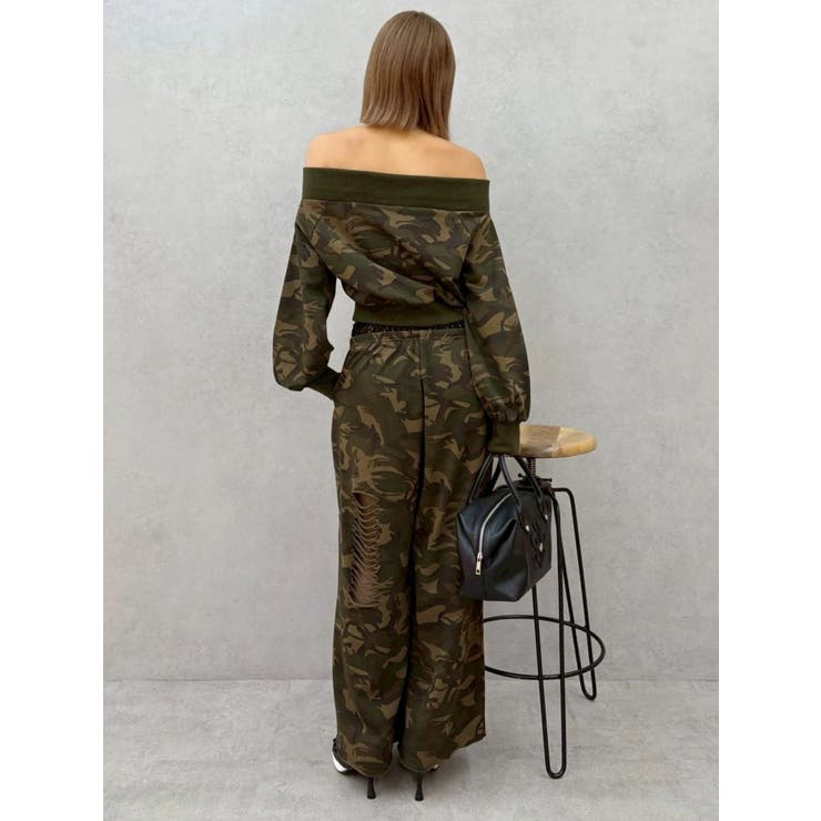 レースドッキングダメージスウェットワイドパンツ【セットアップ着用可能】 | EVRIS | 詳細画像23 