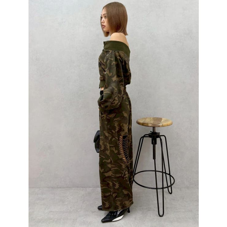 レースドッキングダメージスウェットワイドパンツ【セットアップ着用可能】 | EVRIS | 詳細画像24 