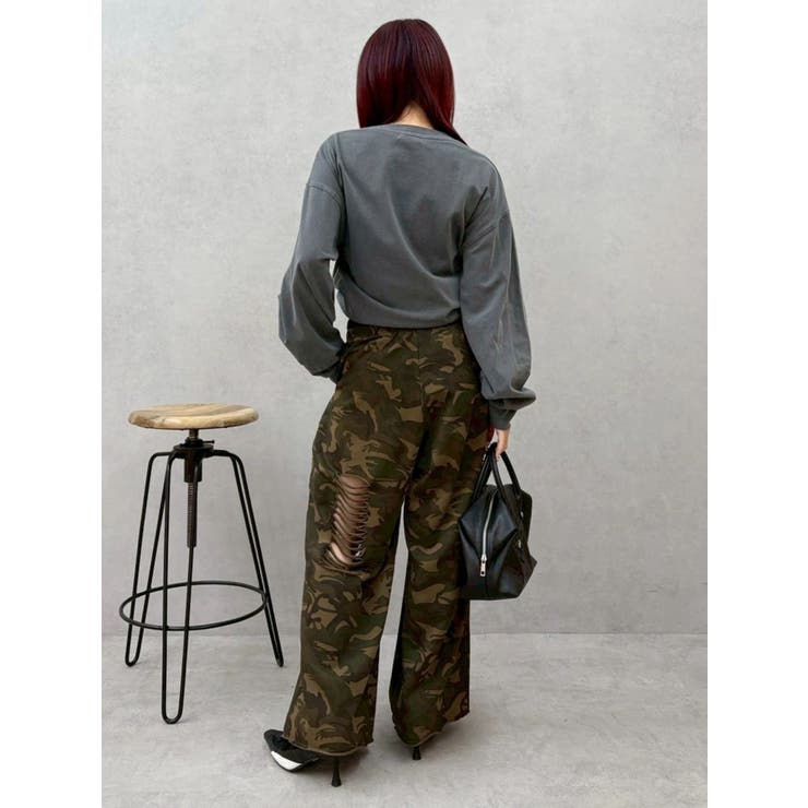 レースドッキングダメージスウェットワイドパンツ【セットアップ着用可能】 | EVRIS | 詳細画像33 