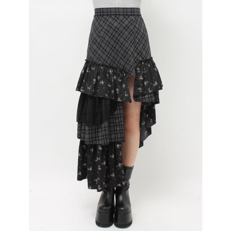 ミックスドッキングアシンメトリースカート | EVRIS | 詳細画像13 