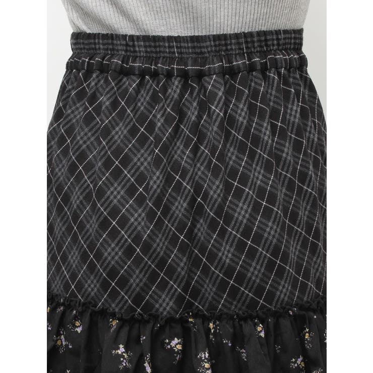 ミックスドッキングアシンメトリースカート | EVRIS | 詳細画像16 