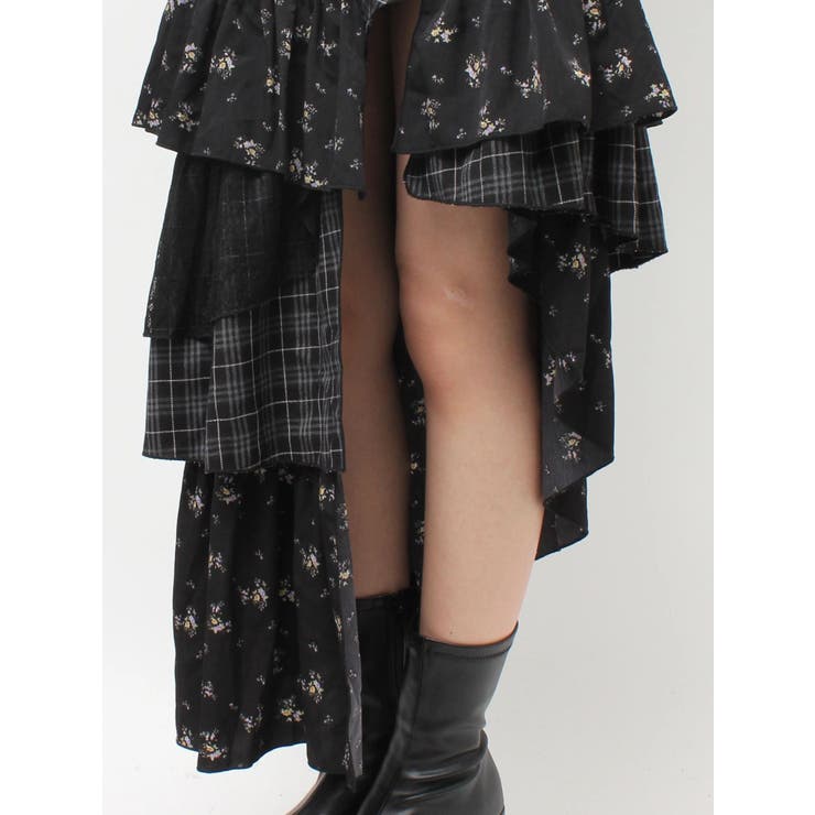 ミックスドッキングアシンメトリースカート | EVRIS | 詳細画像17 