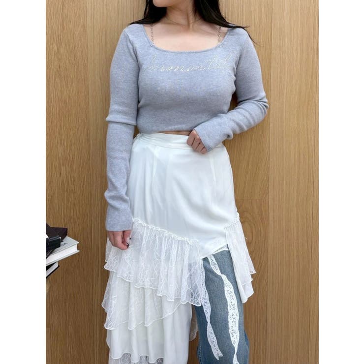 ミックスドッキングアシンメトリースカート | EVRIS | 詳細画像23 