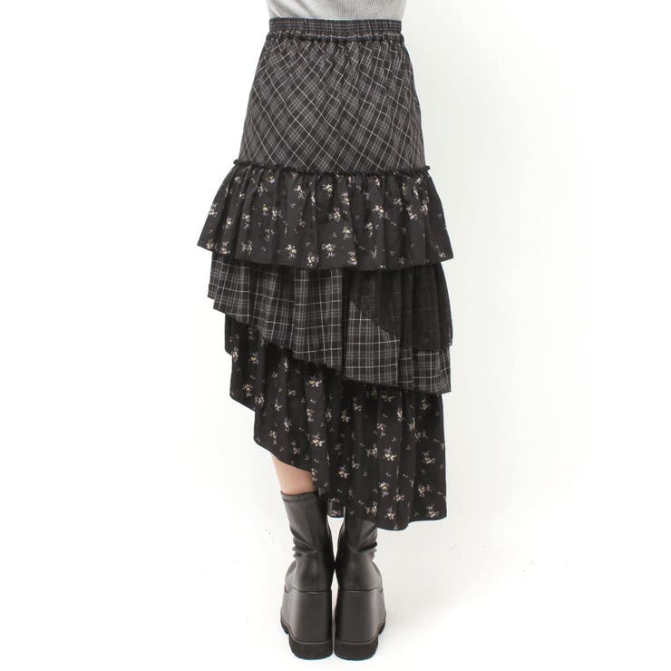 ミックスドッキングアシンメトリースカート | EVRIS | 詳細画像36 