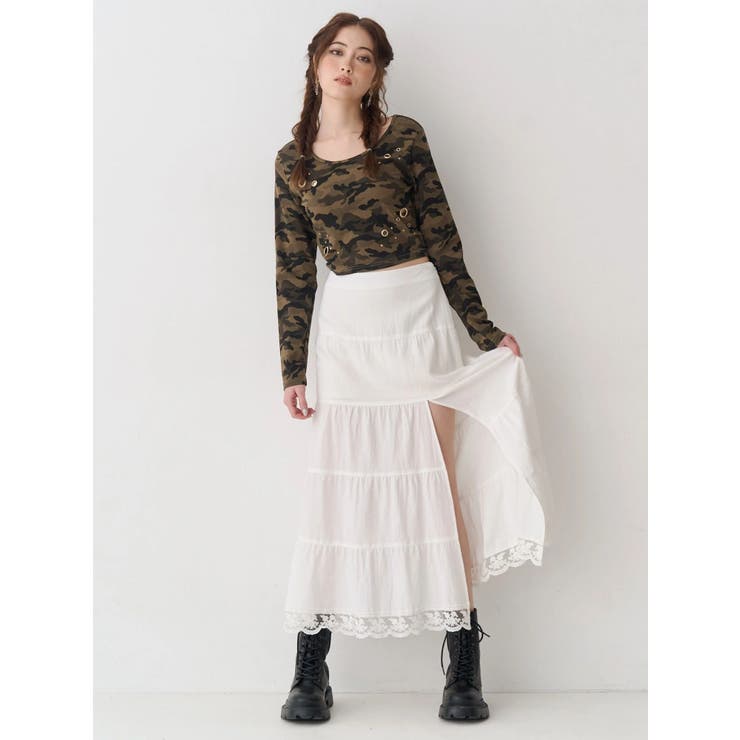 スリットロングティアードスカート | EVRIS | 詳細画像2 