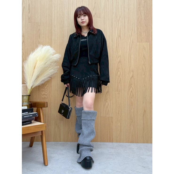 フェイクスウェードフリンジスタッズミニスカート【セットアップ着用可能】 | EVRIS | 詳細画像25 