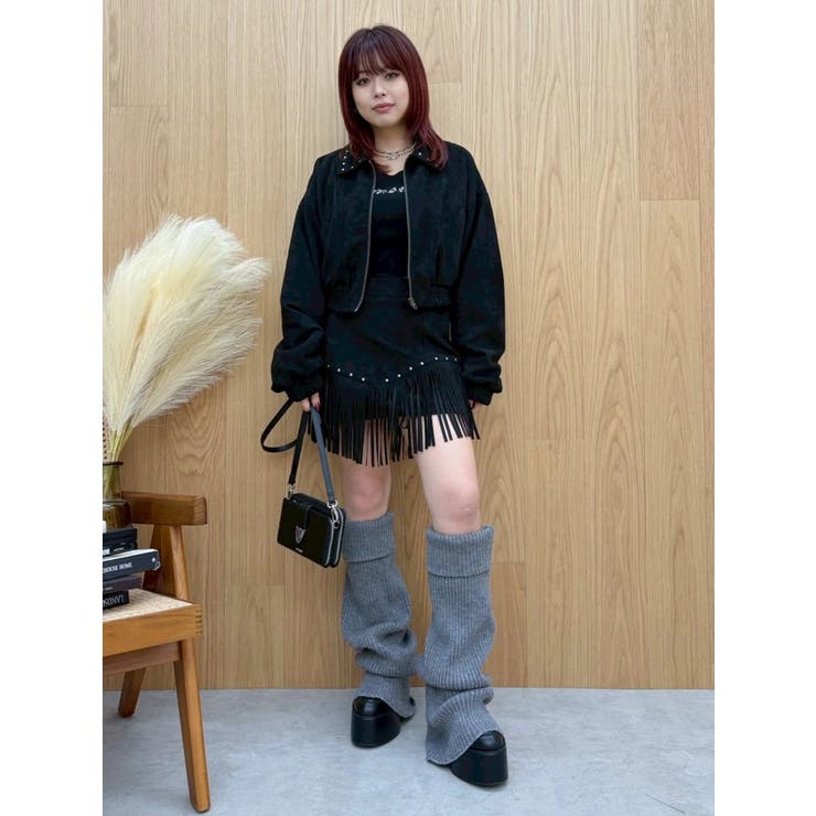 フェイクスウェードフリンジスタッズミニスカート【セットアップ着用可能】 | EVRIS | 詳細画像26 