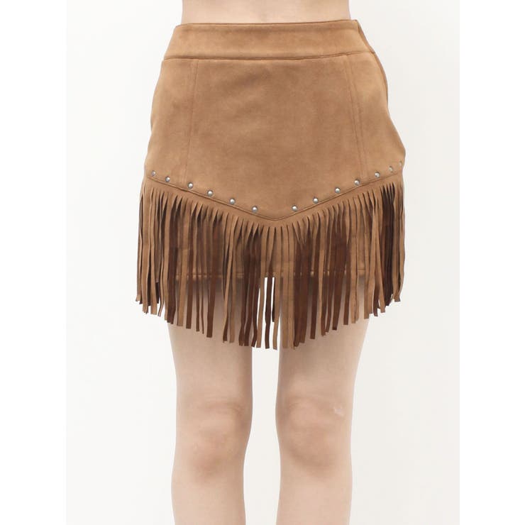 フェイクスウェードフリンジスタッズミニスカート【セットアップ着用可能】 | EVRIS | 詳細画像31 