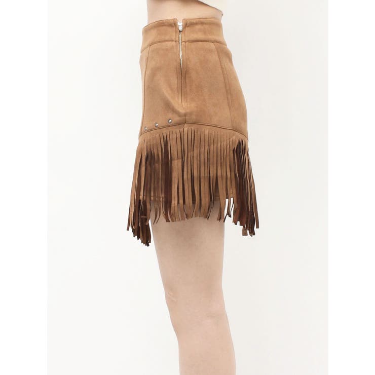 フェイクスウェードフリンジスタッズミニスカート【セットアップ着用可能】 | EVRIS | 詳細画像32 