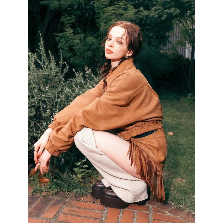 フェイクスウェードフリンジスタッズミニスカート【セットアップ着用可能】 | EVRIS | 詳細画像8 