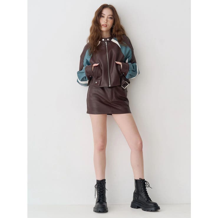 フェイクレザーベルトミニスカート【セットアップ着用可能】 | EVRIS | 詳細画像20 