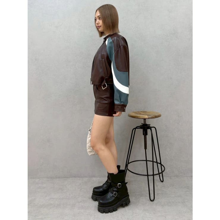 フェイクレザーベルトミニスカート【セットアップ着用可能】 | EVRIS | 詳細画像40 