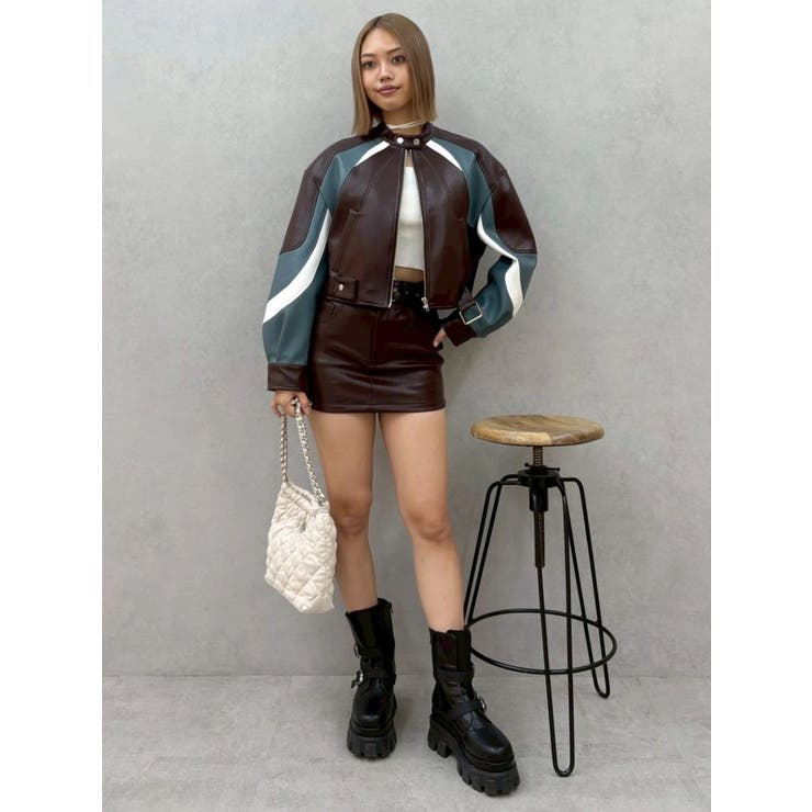 フェイクレザーベルトミニスカート【セットアップ着用可能】 | EVRIS | 詳細画像42 