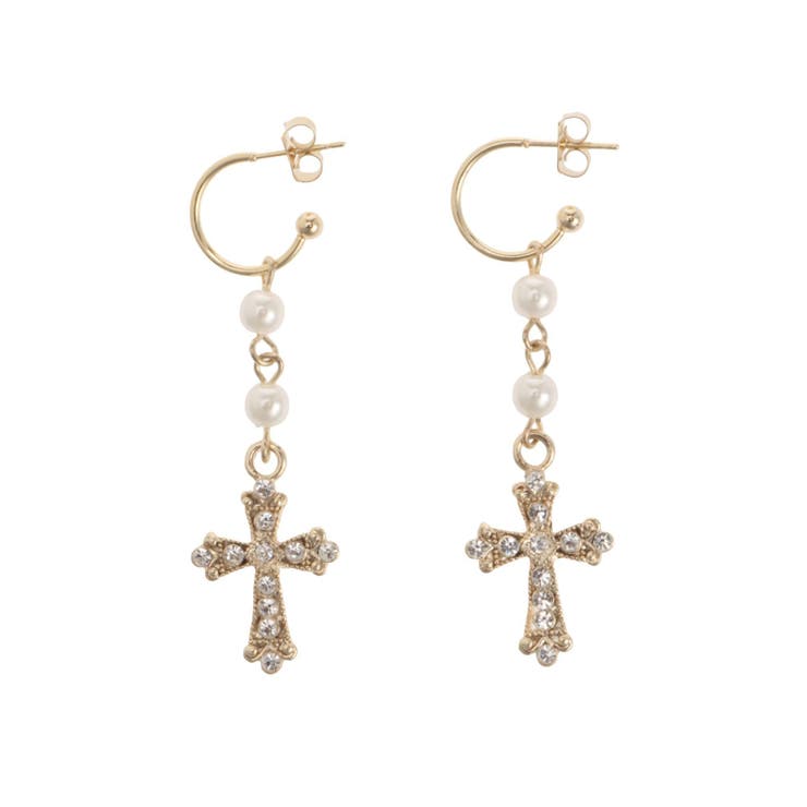 STONE CROSS MOTIF ピアス | EVRIS | 詳細画像16 