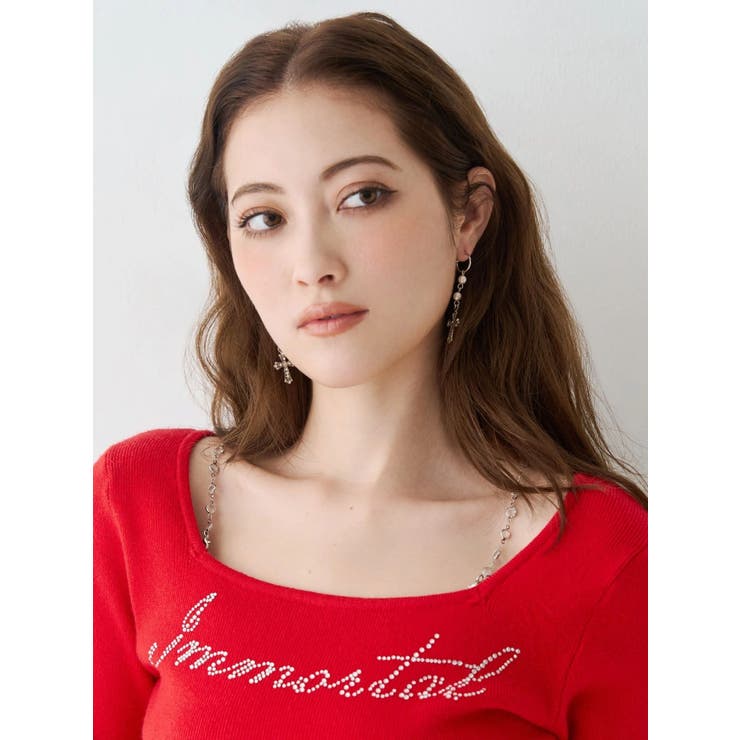 STONE CROSS MOTIF ピアス | EVRIS | 詳細画像4 