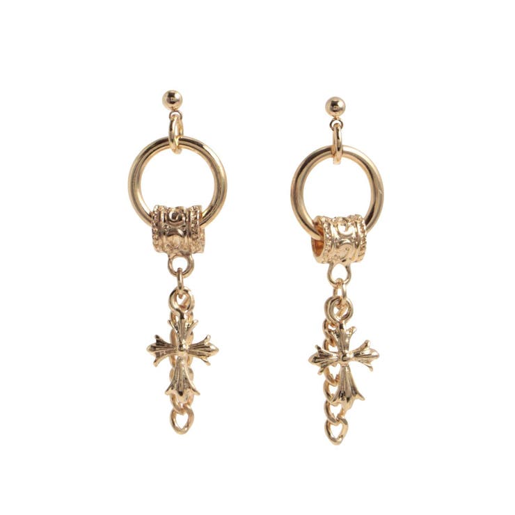 CHAIN CROSS MOTIF ピアス | EVRIS | 詳細画像14 