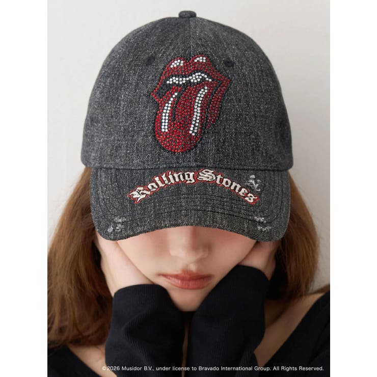 ブラック | 【ザ・ローリング・ストーンズ】ラインストーンCAP | EVRIS