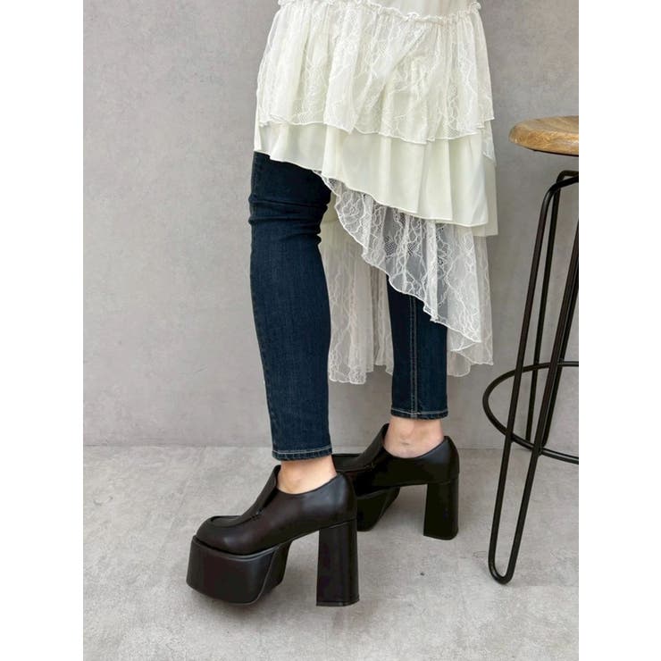 レッグウォーマーセットチャンキーヒールローファー | EVRIS | 詳細画像43 