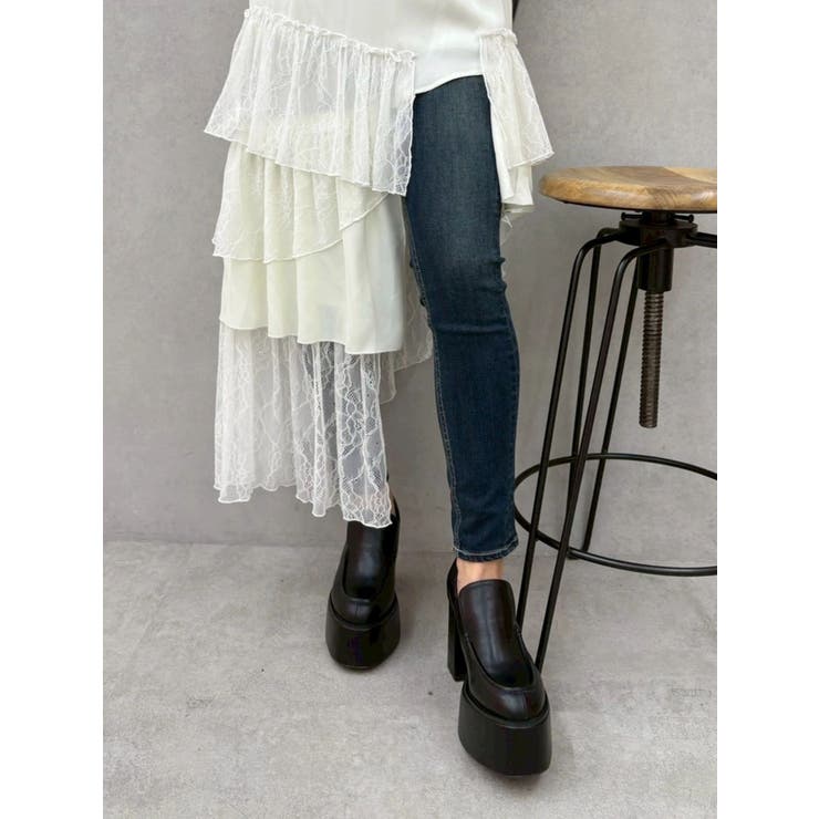 レッグウォーマーセットチャンキーヒールローファー | EVRIS | 詳細画像44 